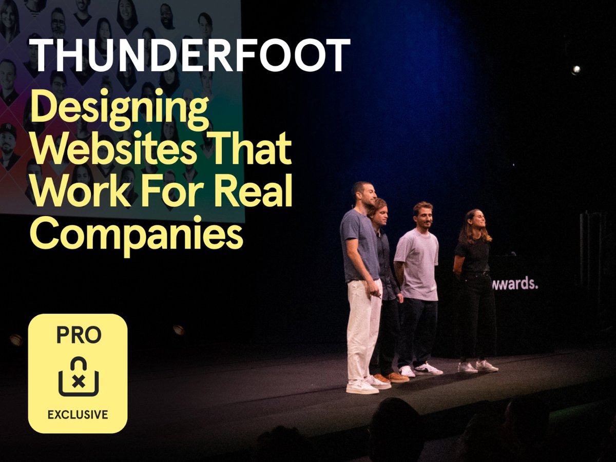 awwwards's tweet image. 🎙How to B2B the Best︱@teamthunderfoot
Learn valuable insights on creating effective B2B websites in the new #awwwardsconf talk.
Tune in here: bit.ly/w-talks-thunde…