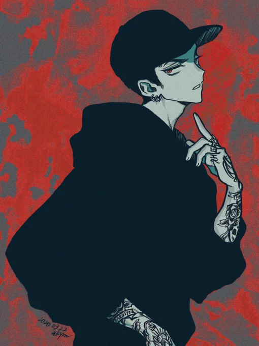 大昔に描いた男の絵良すぎる 