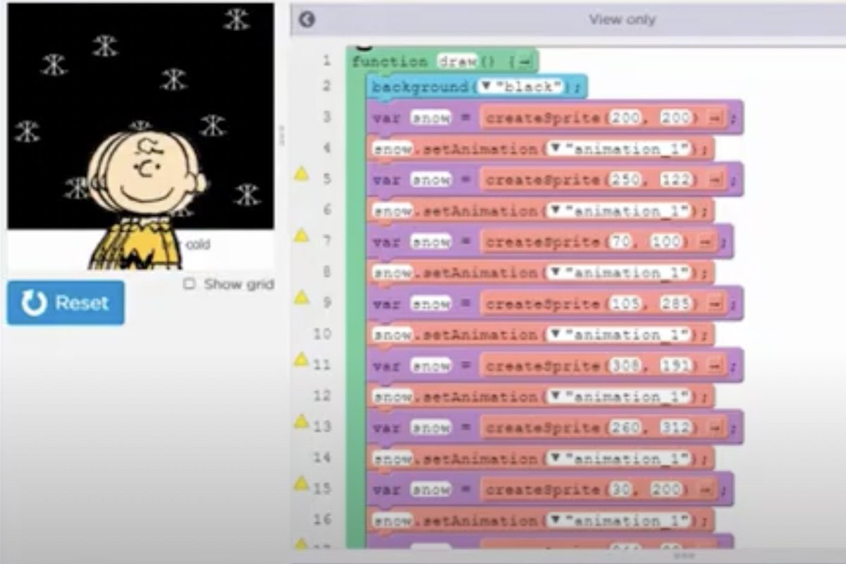 <a href="/HerndonMiddle/">Herndon MS</a> students create whimsical winter scenes and captions using JavaScript programming language.❄️☃️#8DaysOfExcellence