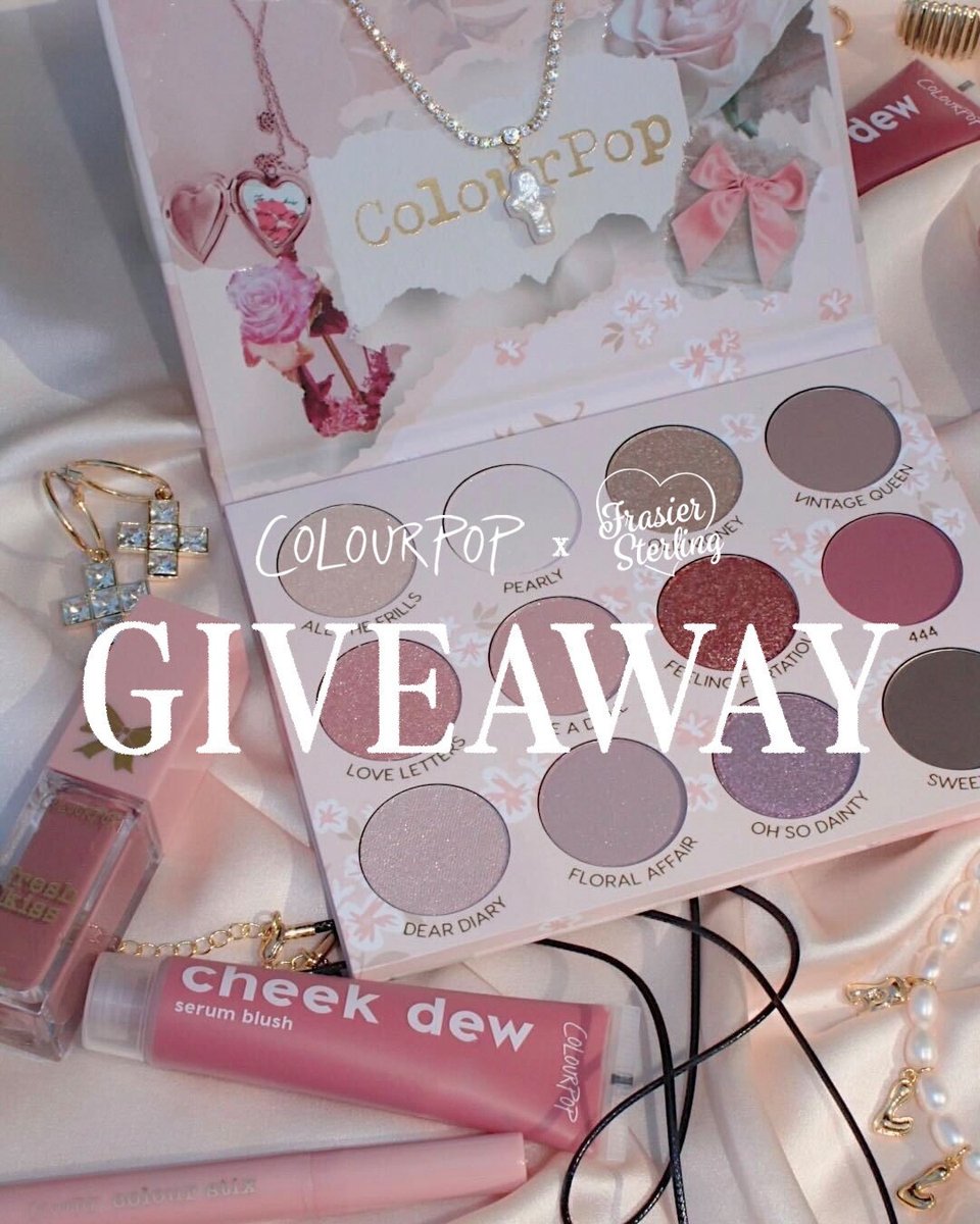 #GIVEAWAY Pretty in pink! 💝 FIVE lucky winners will receive the full Pretty Please Collection from ColourPop and a $100 gift card to Frasier Sterling! 🎀☁️💕

HOW TO ENTER:
✨ Follow @colourpopco + <a href="/frasiersterling/">Frasier Sterling</a> 
✨ Like &amp; RT
✨ Reply w/ 🩰