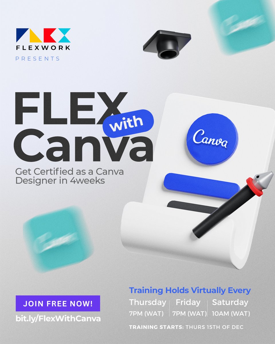 It's amazing what you can do with just #Canva

Join me at FlexWithCanva, a 4-week intensive training program, where you will learn how to design with Canva! Perfect 4 beginners and intermediates looking to level up their design skills.

Register Free Now!
bit.ly/FlexWithCanva