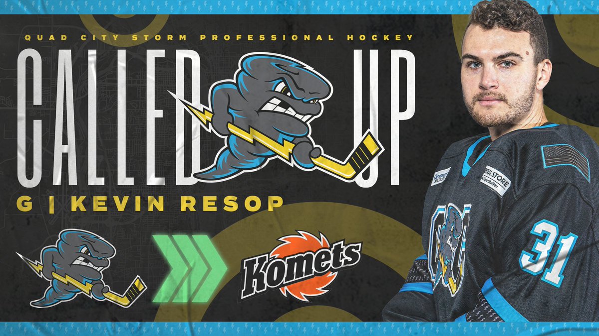 QuadCityStorm's tweet photo. 𝙈𝙊𝙑𝙄𝙉 ' 𝙊𝙉 𝙐𝙋😎

A huge congratulations to our guy Kevin Re-STOP, who got the call and will be heading to Fort Wayne‼️

Kevin Resop ➡️ @FWKomets 

#HunkerDown https://t.co/1VDdPMuFNH