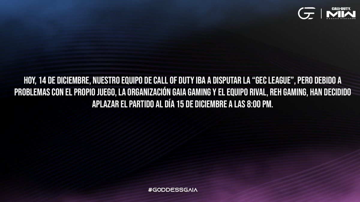 Atentos a nuestras redes sociales y a las de @GEC_League 👀

#GoddessGaia