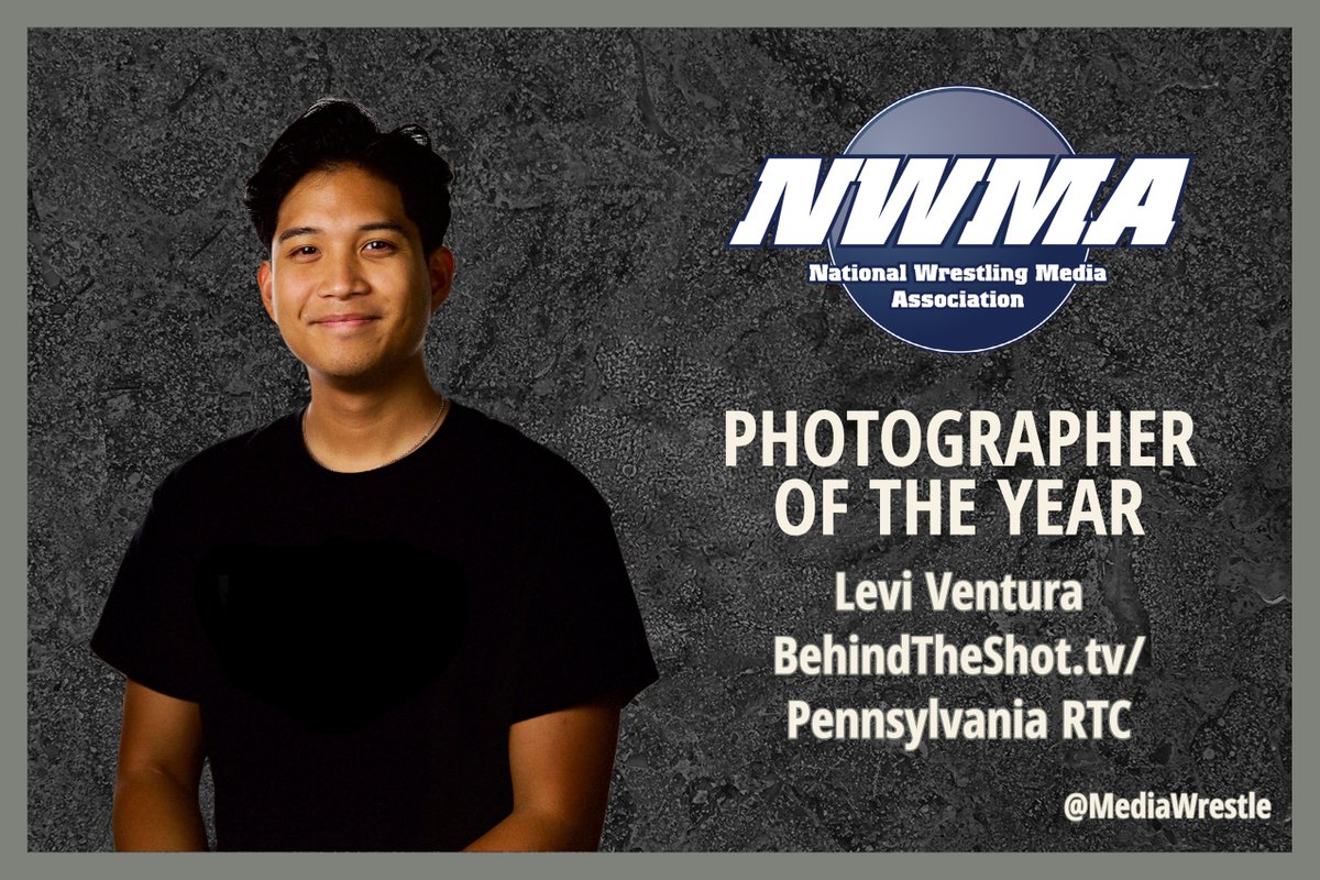 MediaWrestle's tweet photo. Photographer of the Year is pretty new to the scene, but Levi Ventura @LeviVentura_ has done awesome work with @alliseeisgold and @pennsylvaniartc. His stuff has also been featured by @USAWrestling and @wrestling. Congrats Levi! https://t.co/0DczLeP8lt