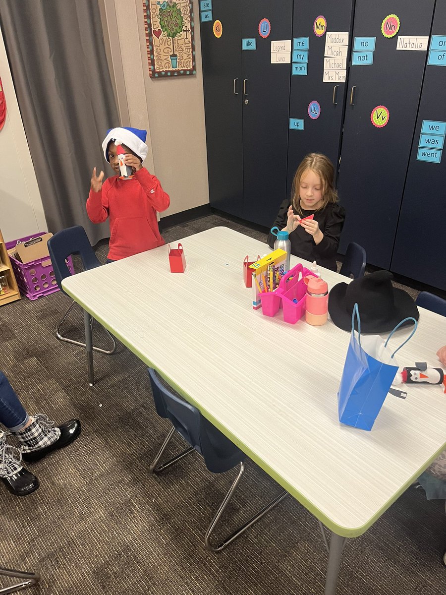 Maddox’s mom came and made penguin robots with our class today!! It was SO much fun!! <a href="/HumbleISD_EGE/">Elm Grove Elementary</a> #egeglows