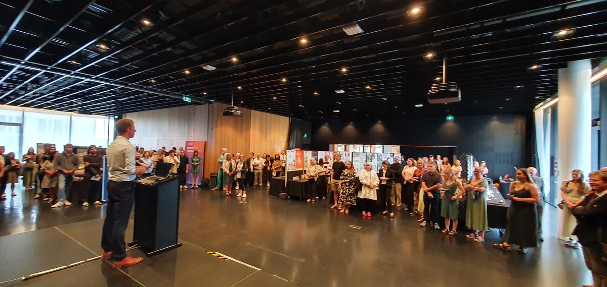 Dr. Nick Emerson, our acting head of school opening the morning tea for our Graduating cohort in Tūranga. #UCNow #UCProductDesign