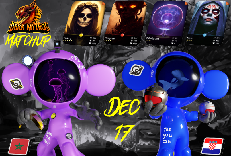 munkiilab's tweet photo. 3rd place match in #MunkiiCup is the @DarkMythosIOTA Matchup.

Every BODY has a chance:

⭐Follow 
@TheFansTogether,
@munkiilab, and @DarkMythosIOTA

⭐Like the post and comment which Munkii wins. 

@iota
 RNG used for prizes.

Deadline: Dec 17th https://t.co/mKTapS9rVw