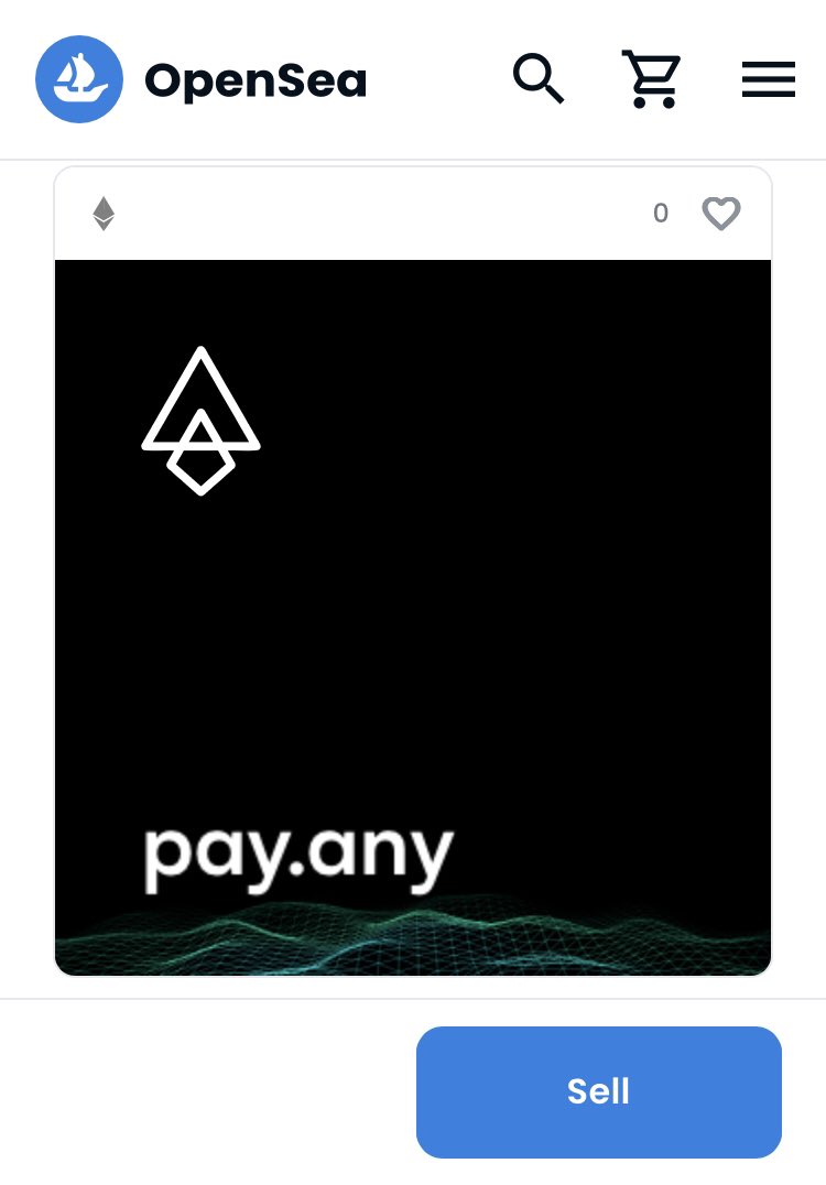 💰Pay.any💰
Web3 Domain Name Open to Offers @opensea 
👉 opensea.io/assets/ethereu… #pay #payments #PaymentGateway #web3 #defi #NFTCommunity #crypto #paymentindustry #ripple #IoTCommunity #xrparmy #PayPay #checkout #domain #DomainNameForSale #blockchaintechnology #metaverse