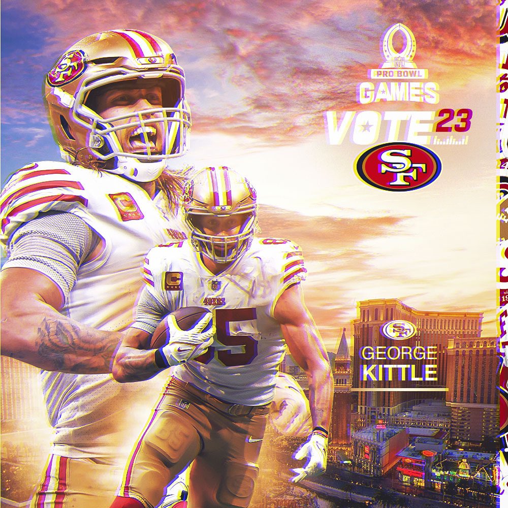 George Kittle (@gkittle46) on Twitter photo 1 RT counts as 2 votes!! Let’s go faithful we comin for Vegas! 🤙🏻RT RT RT! #ProBowlVote + <a href="/gkittle46/">George Kittle</a> 1 RT counts as 2 votes!! Let’s go faithful we comin for Vegas! 🤙🏻RT RT RT! #ProBowlVote + <a href="/gkittle46/">George Kittle</a>