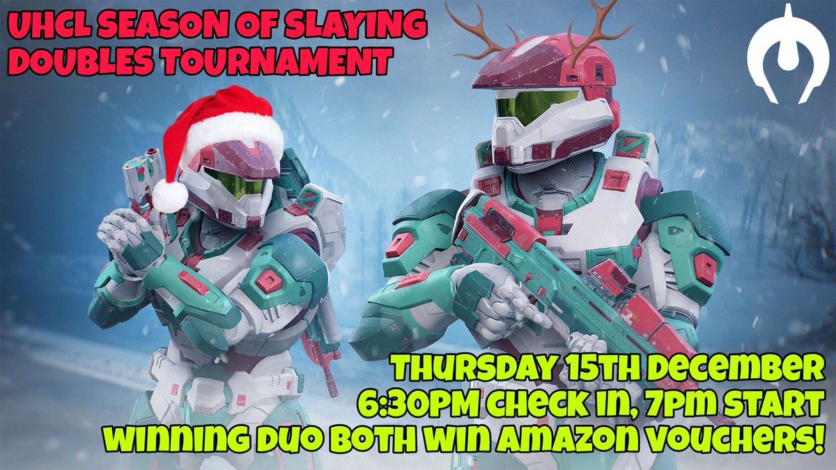 ⚠️Last chance to sign up for our Christmas Seasonal Duos Tournament! 

📅 15/12/2022 (Tomorrow)
🔗thenuel.com/competition/to…
🎥 <a href="/Jacko0BS/">Jacko ☽☾</a>
twitch.tv/universityhalo…

"Keep your head down! There's two of us in here now, remember?"