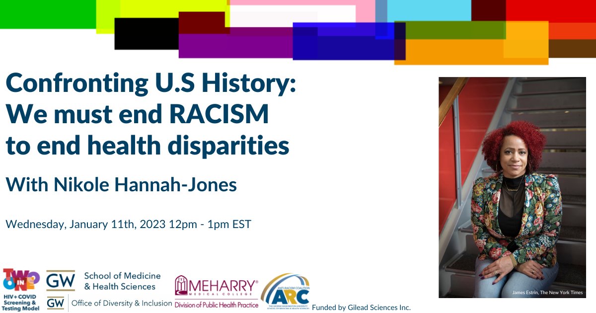 The #GWSMHS #TwoInOne Model proudly debuts its first free #culturallyresponsive training webinar with racial scholar @nhannahjones on January 11th. Register today. bit.ly/3B2sgu4 #gileadlife @MeharryMedical
