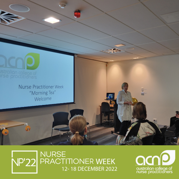 acnp_national's tweet photo. #NursePractitioners in SA gathered for a morning tea with Jenny Hurley, SA Chief Nurse & Sally Neumann, Nursing Program Director, to celebrate #NP week & discuss SA NP matters. NPs from around the State could also join in the celebrations via Zoom. Fantastic! #npessential https://t.co/ruTg6WgmBE
