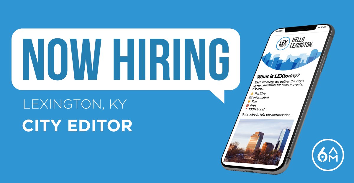Are you passionate about storytelling + news? Do you have some serious Lexington pride? We're hiring a City Editor to plan, write, edit, and publish the most relevant and engaging daily content about our city. See details + apply: app.trinethire.com/companies/3103…