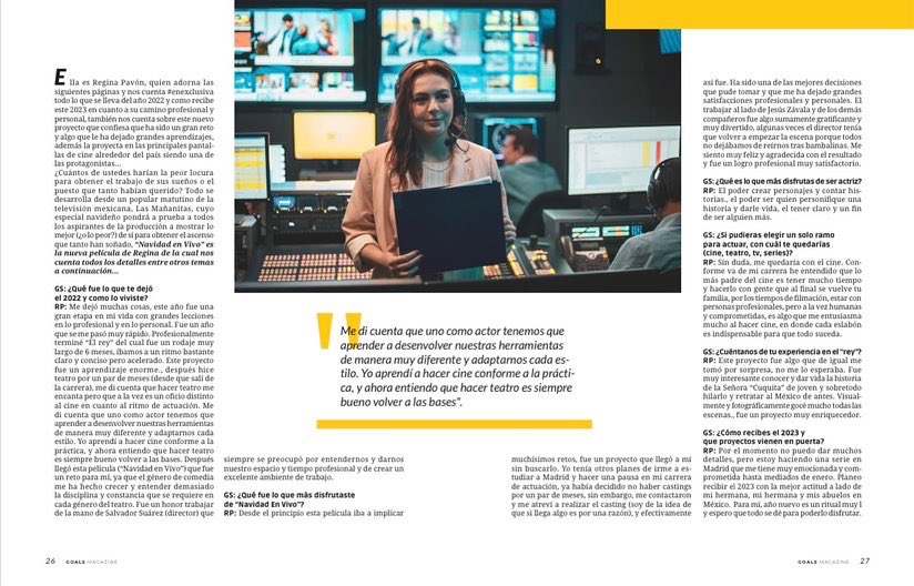 “#ElReyLaSerie fue un proyecto que me tomó por sorpresa, no me lo esperaba. Fue muy interesante conocer y dar vida a la señora “Cuquita” de joven y sobretodo hilarlo y retratar al México de antes.” 🎬 <a href="/ReginaPavonOf/">Regina Pavón</a> en entrevista con #RevistaGoals🤩#BOOKAgencyMx #BOOKPR