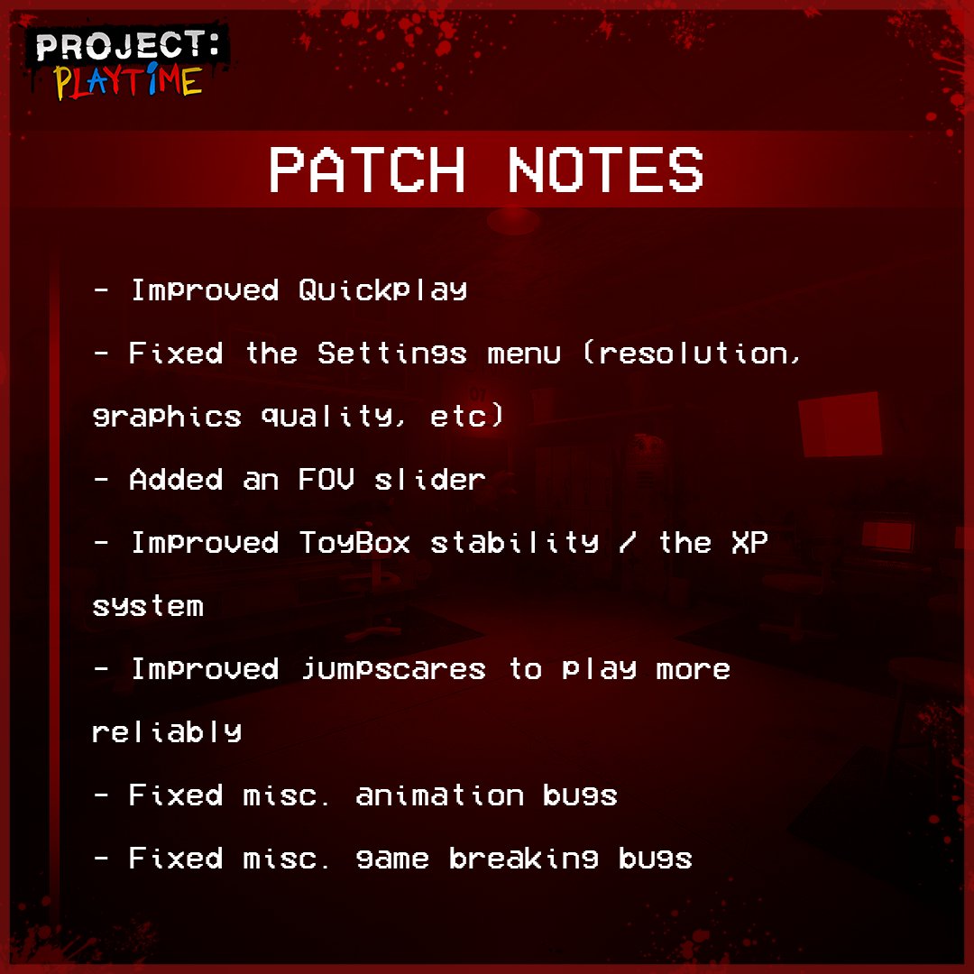 Project Playtime Luck of the Irish Update Patch Notes - Hold To Reset