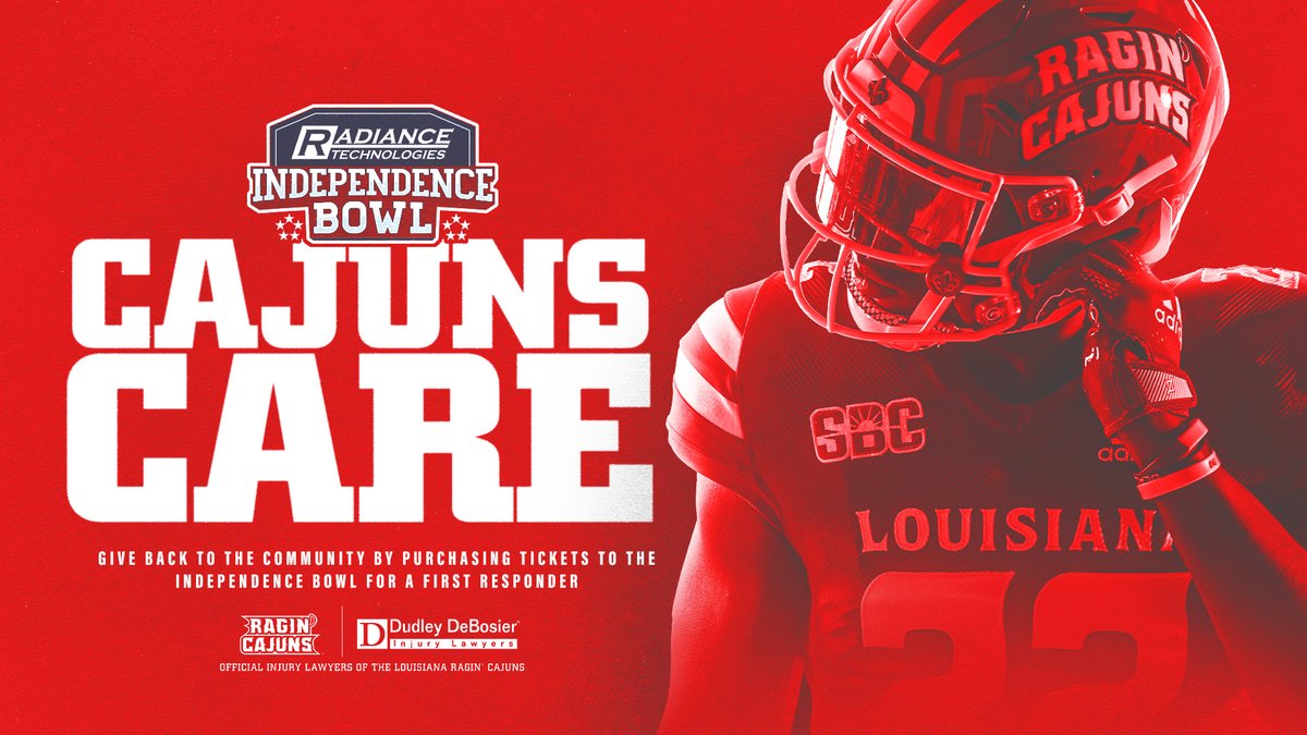 RaginCajunsFB's tweet image. 𝐂𝐀𝐉𝐔𝐍𝐒 𝐂𝐀𝐑𝐄

Give back to the community by buying @IndyBowl tickets to be donated to a first responder!

🎟️: ragncaj.co/CajunsCare22

#GeauxCajuns | @DudleyDeBosier