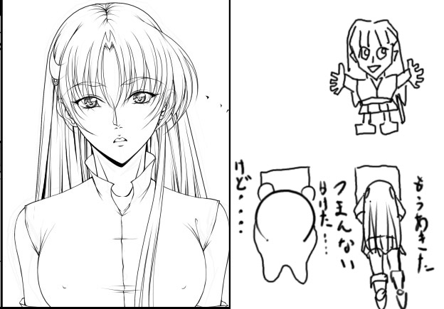 今日の一枚番外編。
シャロンちゃんとくまたんのお絵かき対決!
現在冬のセール中のワーズワースの18禁同人漫画「がんばれシャロンちゃん3」の某コマの絵のラフから完成までの4コマ。
シャロンちゃんは絵は苦手です…😅

FANZA https://t.co/glhivCPhCE 