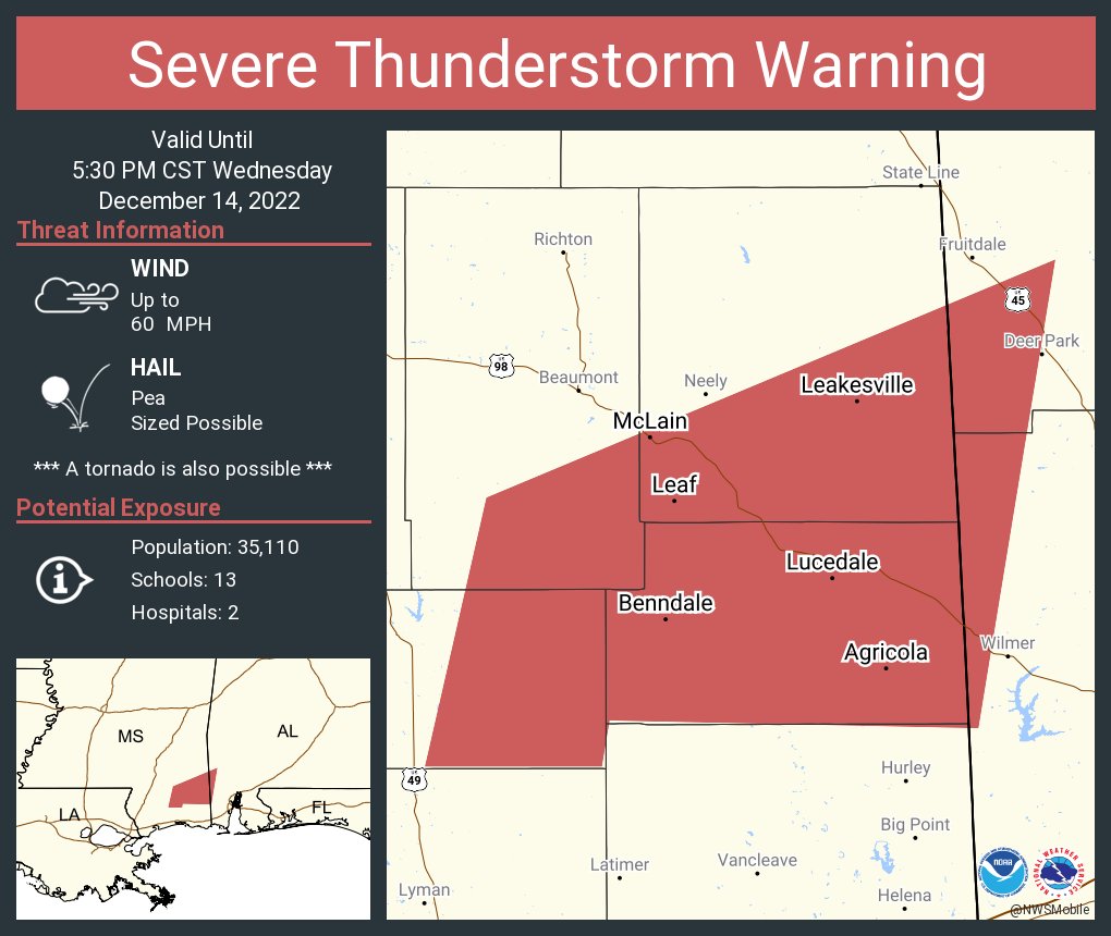 NWS Severe Tstorm on Twitter "Severe Thunderstorm Warning including