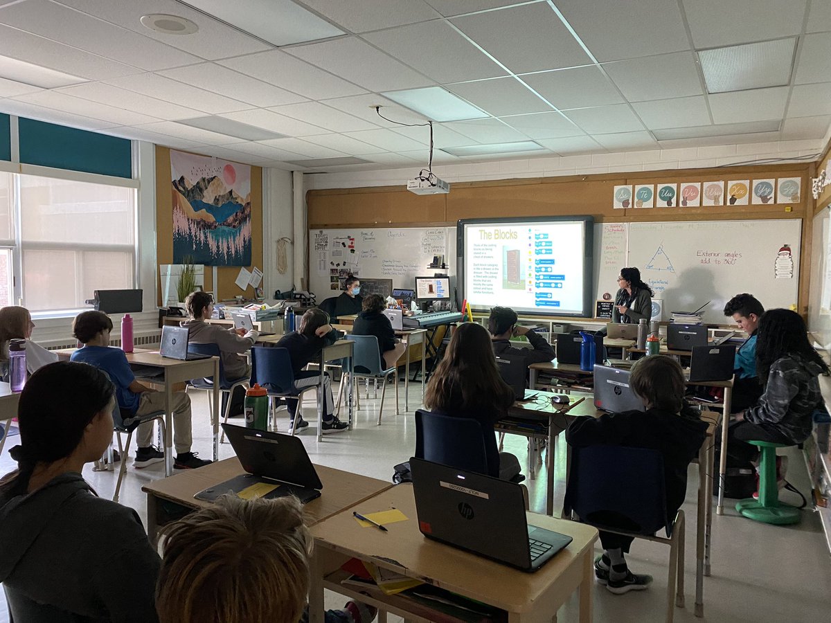 Capacity building around coding in our 7/8 classroom that’s not just for the students. We love when two teachers can teach together while building capacity around coding to align with the math curriculum. #coding #buildingteachercapacity #learning