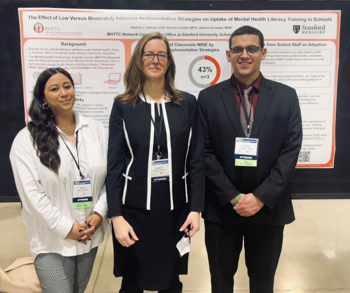 MHTTCNetwork's tweet photo. EXTENSION: We attended #DIScience22 (hosted by @AcademyHealth & @NCI_ImplSci) this week and presented a poster on #ClassroomWISE! We're looking forward to providing free technical assistance on Classroom WISE in 2023. Click below to apply by January 24!
https://t.co/vq5jfIjQsU https://t.co/wTbSPKlX6Y