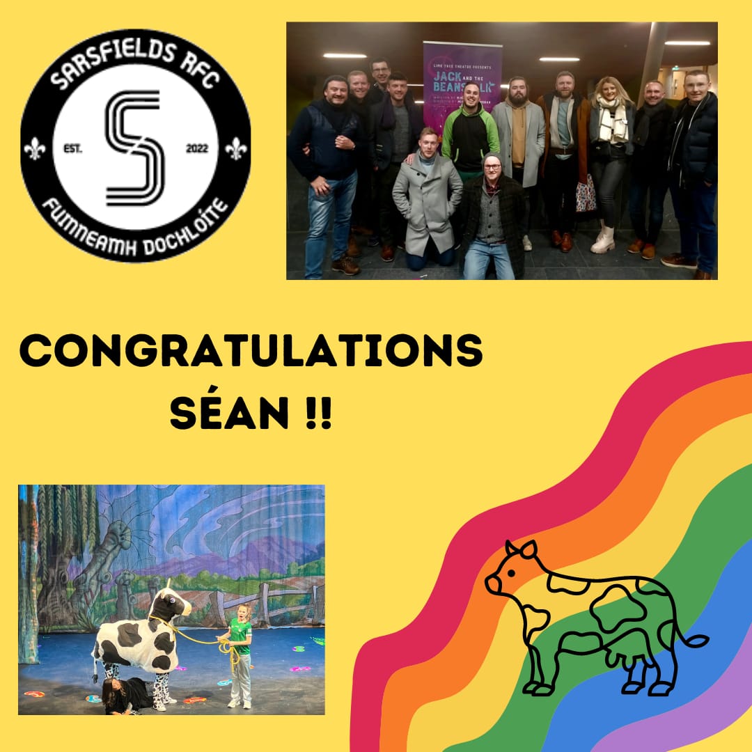 Rugby player to panto star ⭐⭐

Massive congratulations to the best panto cow around 🐄

Well done Séan and to the whole cast of Jack and the Beanstalk at the <a href="/LimeTreeTheatre/">Lime Tree Theatre</a> 👏 👏

#IndomitableEnergy⚜