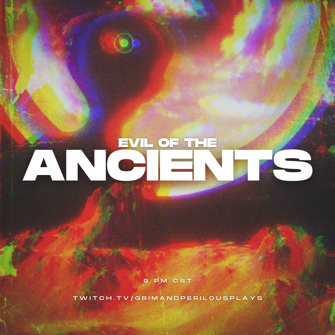 An alien intellect, trapped in this world, seeks only to escape. The adventurers may be unaware of a threat no one has ever faced: the Evil of the Ancients!

⏰9 PM CST
🔗 twitch.tv/grimandperilou…
🎲 <a href="/RadiatorRPG/">Adam Rose</a> <a href="/KoboldDefenders/">Defenders of Kobold</a> <a href="/parnelld/">Daniel Parnell</a> 

#dcc #dccrpg #mcc #osr <a href="/GoodmanGames/">Goodman Games</a>