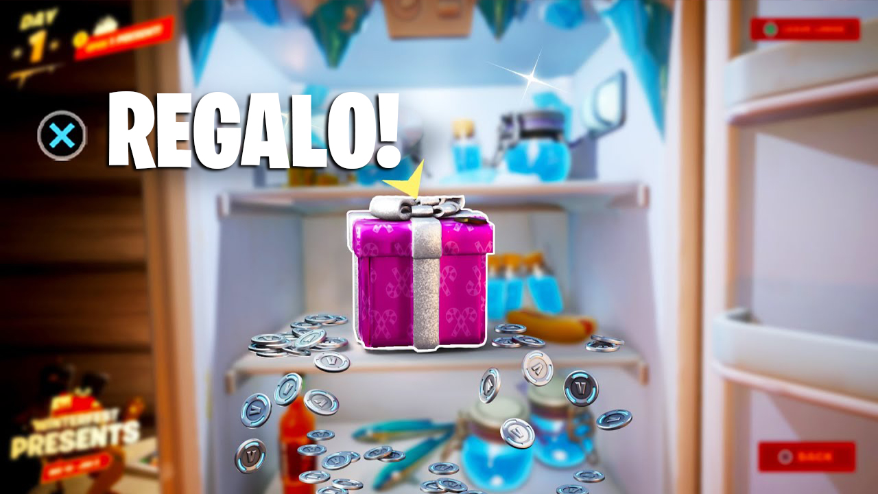 QUE CONTIENE CADA REGALO DE FORTNITE? 😱🎁 *GUIA* TODOS LOS REGALOS de  FORTNITE FESTIVAL de INVIERNO 