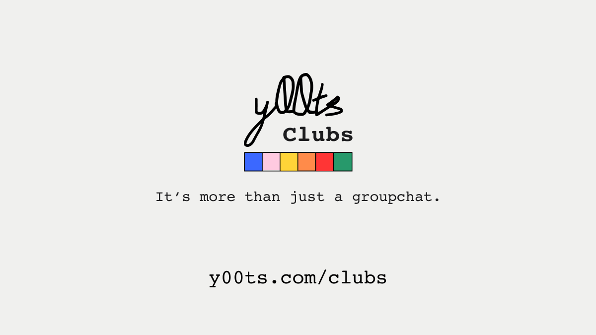 y00tsNFT's tweet photo. Today, we are revolutionizing the entire NFT ecosystem.

We are renaming "SubDAOs" to Clubs.

That's it.

https://t.co/anWD4E9xpp

Well, there might be a little bit more 👇 https://t.co/hHZky282Bf