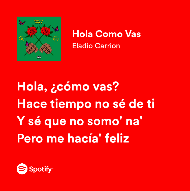 Hola Cómo Vas ~ Eladio Carrion