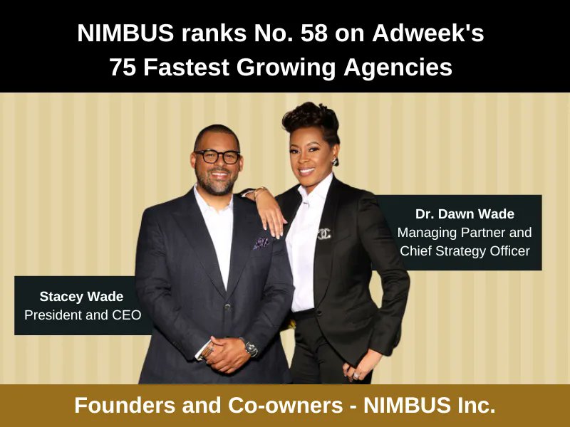 MBNUSA's tweet photo. Congratulations to @HelloNimbus Inc. on being named as one of Adweek's 75 Fastest Growing Agencies. #MinorityBusiness #BlackOwned #Marketing  https://t.co/EyTliVb5mv https://t.co/5PfEZzZvSy