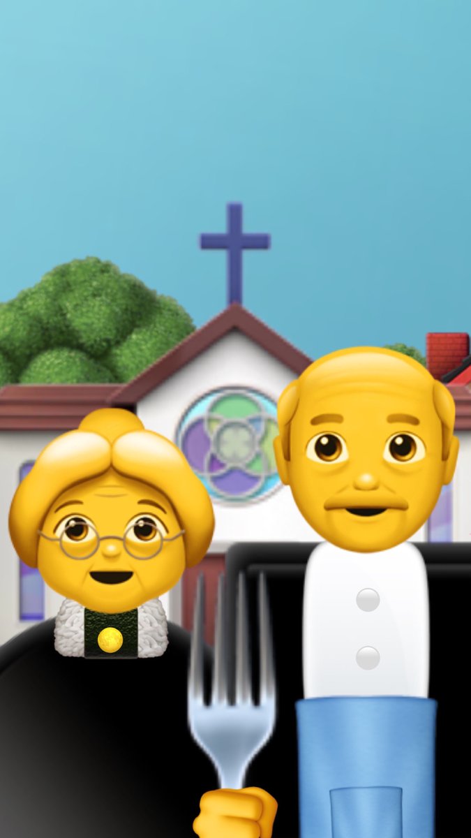 for regular reasons, my new hobby is recreating famous paintings in  Instagram Story using only emojis, image size:675x1200