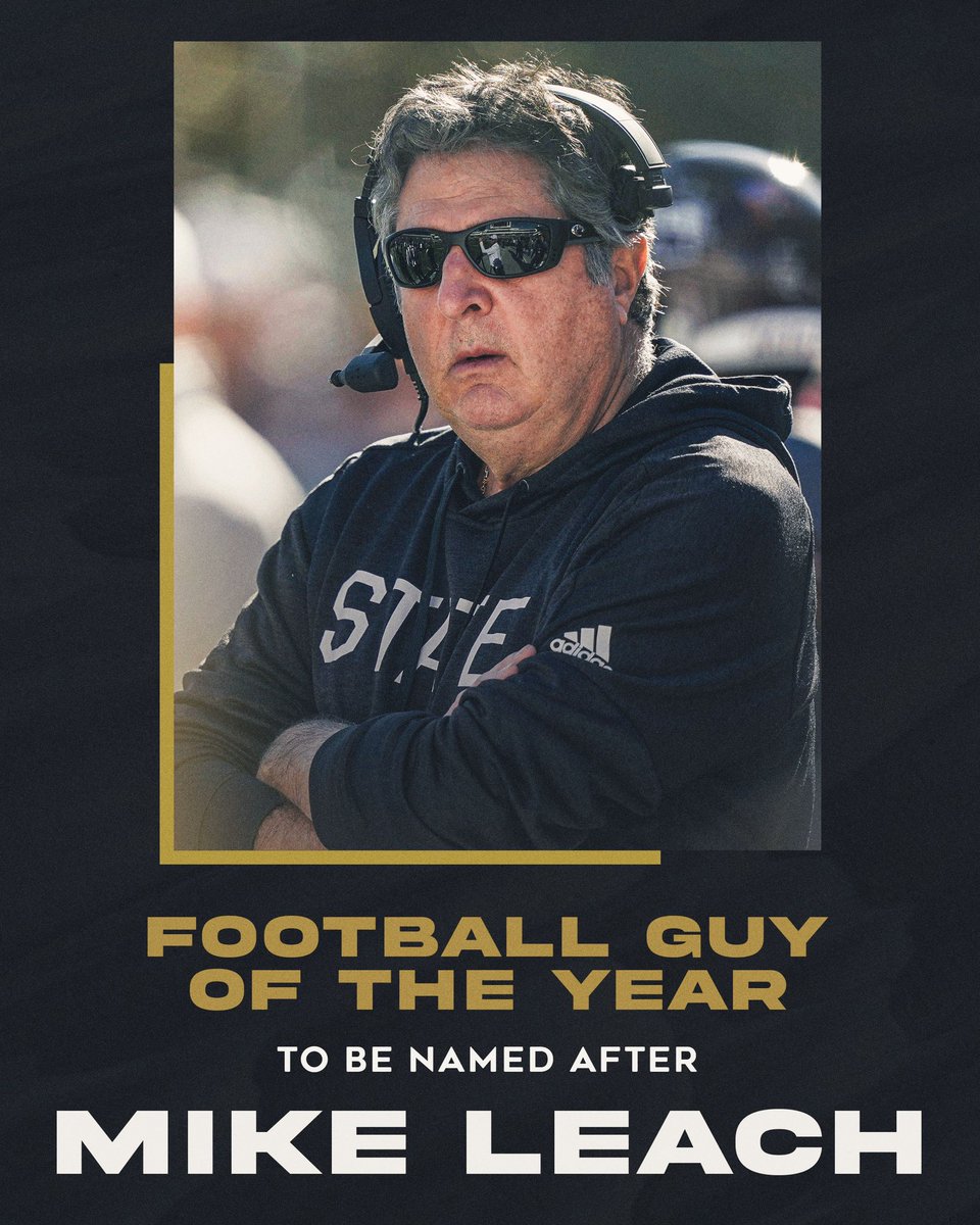 PardonMyTake's tweet photo. Pardon My Takes Football Guy of the year award will now be. 

“The Mike Leach Football Guy Of The Year Award” https://t.co/aAr2ciOkuC