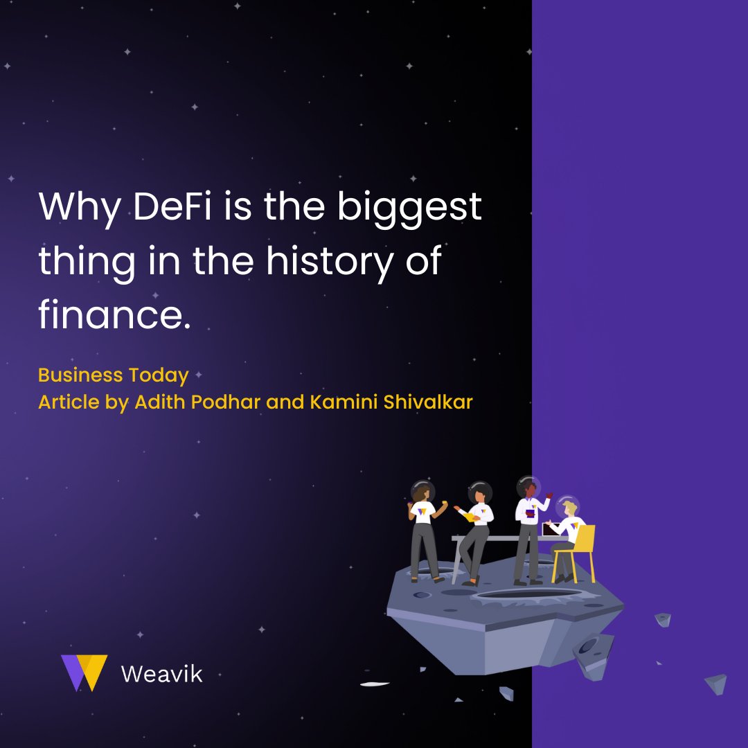 ✅ DeFi systems challenge traditional finance, as we know, creating products and services that are 10x cheaper. It also allows financial transactions to be completed seamlessly.

economictimes.indiatimes.com/markets/crypto…

#decentralizedfinance #fintech #financialtransactions #fintechsolutions