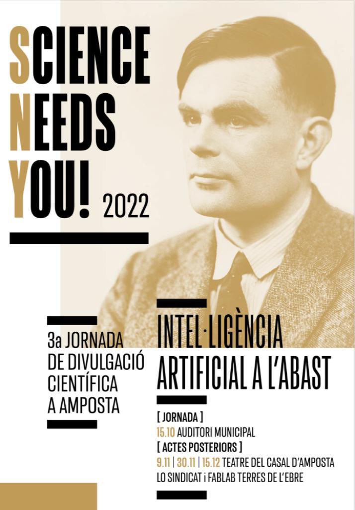cineclubrapita's tweet photo. Enguany tornem a col•laborar amb la 7a Jornada de divulgació científica #SNY2022 de @ACDICinfo. Xavier Miró, membre del @cineclubrapita, presentarà ‘Blade Runner’ i moderarà el cinefòrum a El Casal d’Amposta.
▶ https://t.co/M6WxtYvEI6
#ScienceNeedsYou #Amposta #TerresdelEbre https://t.co/RGcvLXGH1H