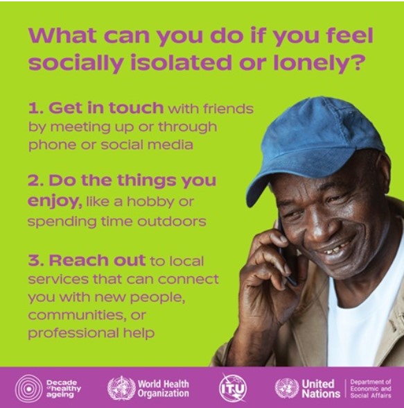 NCEAatUSC's tweet photo. Staying connected reduces the risk of isolation leading to elder abuse. 
What are some ways you stay connected during the holidays? #PreventIsolation @UNDecadeAgeing https://t.co/gFzDP3pH6q