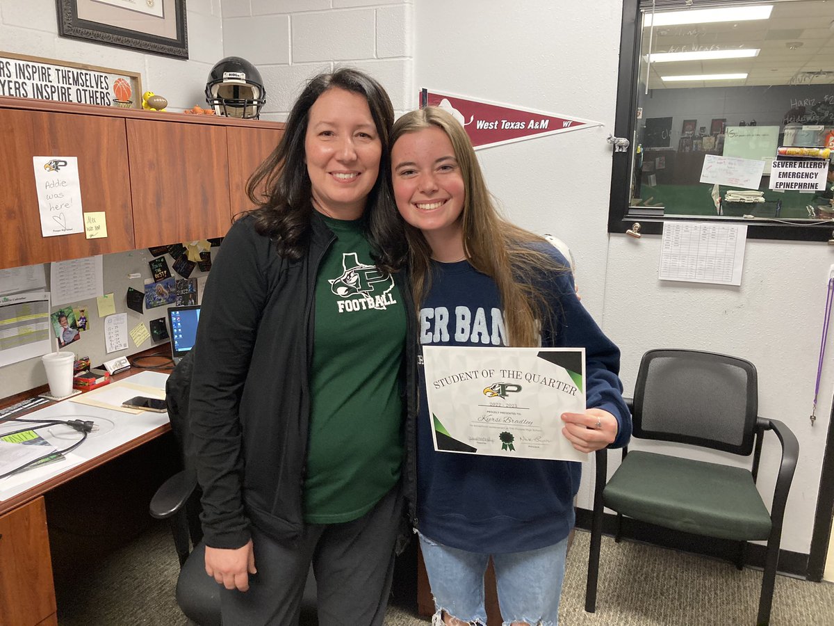 Congrats to our students of the quarter! We are very proud of both of you!                                          Sports Med 3- Kiersi Bradley
Sports Med 1- Violet Ringger       <a href="/ProsperHS/">Prosper High School</a>