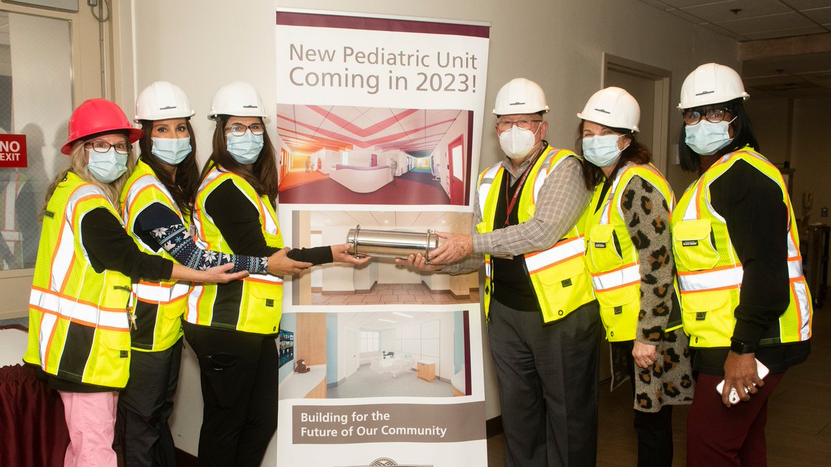 On December 12, we held a ceremony to dedicate items to a #timecapsule to be buried in our new pediatric unit, coming in 2023. The Associates who open it in 50 or 100 years will have a glimpse into our past and a reflection of PVHMC's growth to come in the years ahead ✨️