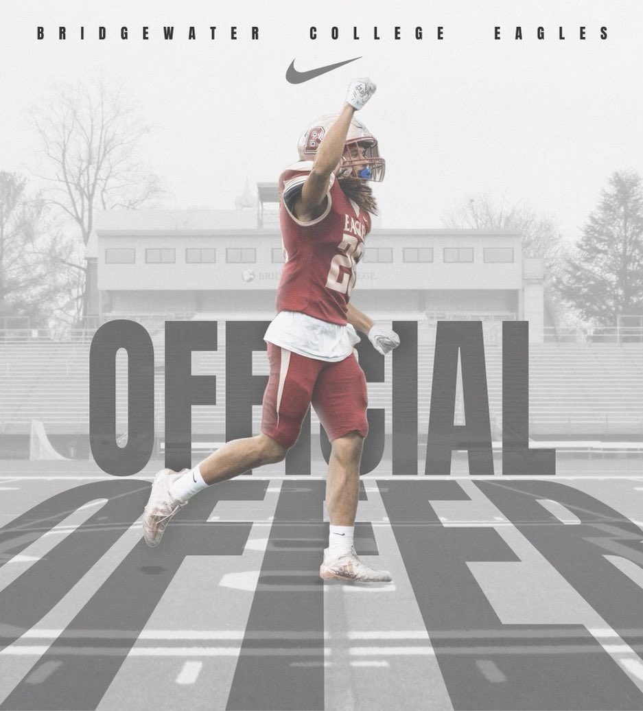 I am blessed to receive another offer from Bridgewater College.🦅#BeUltimate @BH2OFootball @CoachJwill_ @CoachLemn @Brandon3638 @CALLMEDBEST @AntonioHall336 @DBoyzFootball