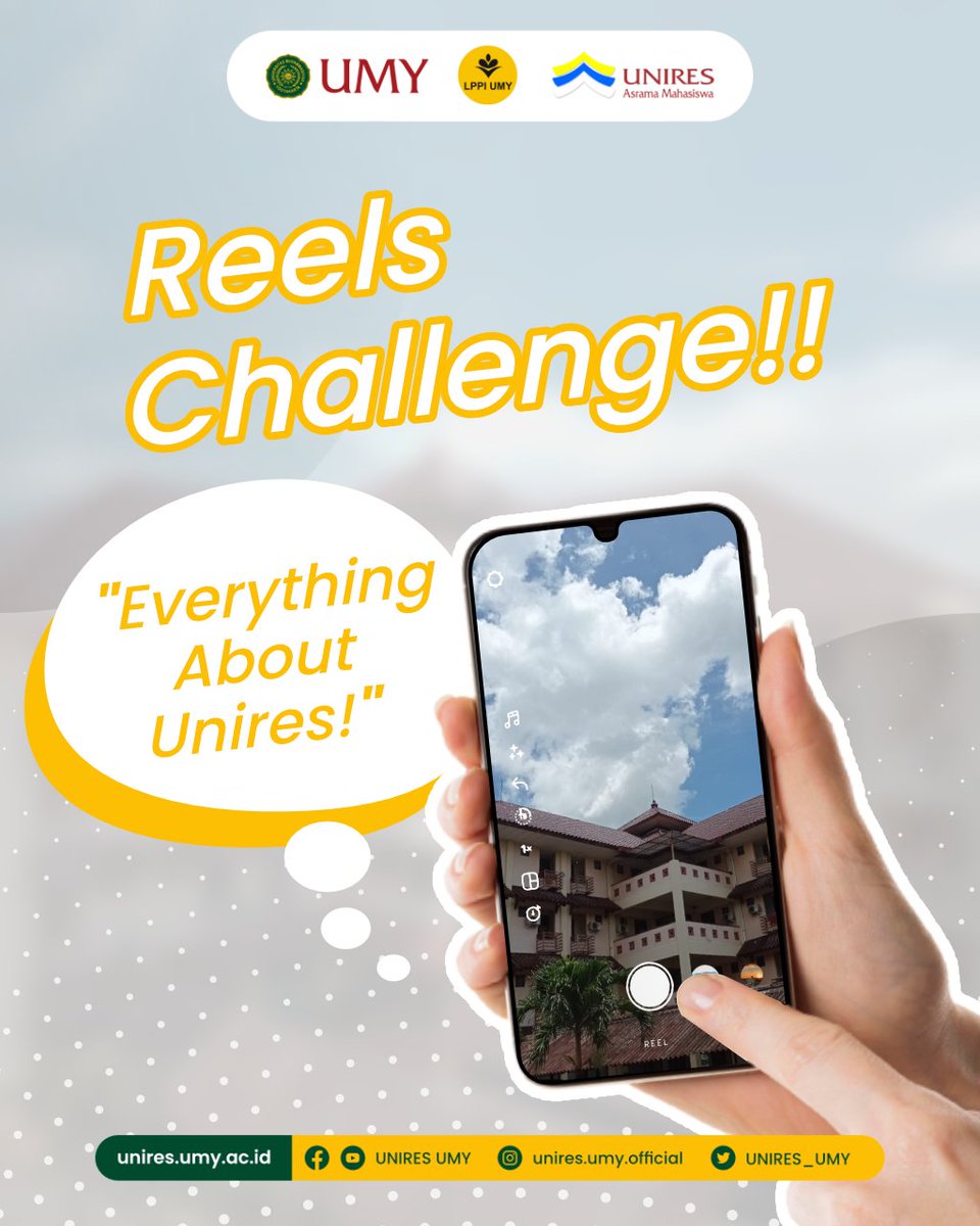 UNIRES kembali mengadakan Video Reels Challenge nih! 😀 Jangan lewatkan kesempatan kali ini! Dengan mengangkat tema “Everything about Unires” kalian bisa mengeksplorasi apapun yang ada di Unires, tapi tetap dengan busana menutup aurat ya!

Selengkapnya ⤵️ instagram.com/p/CmIRE-CvW0A/…