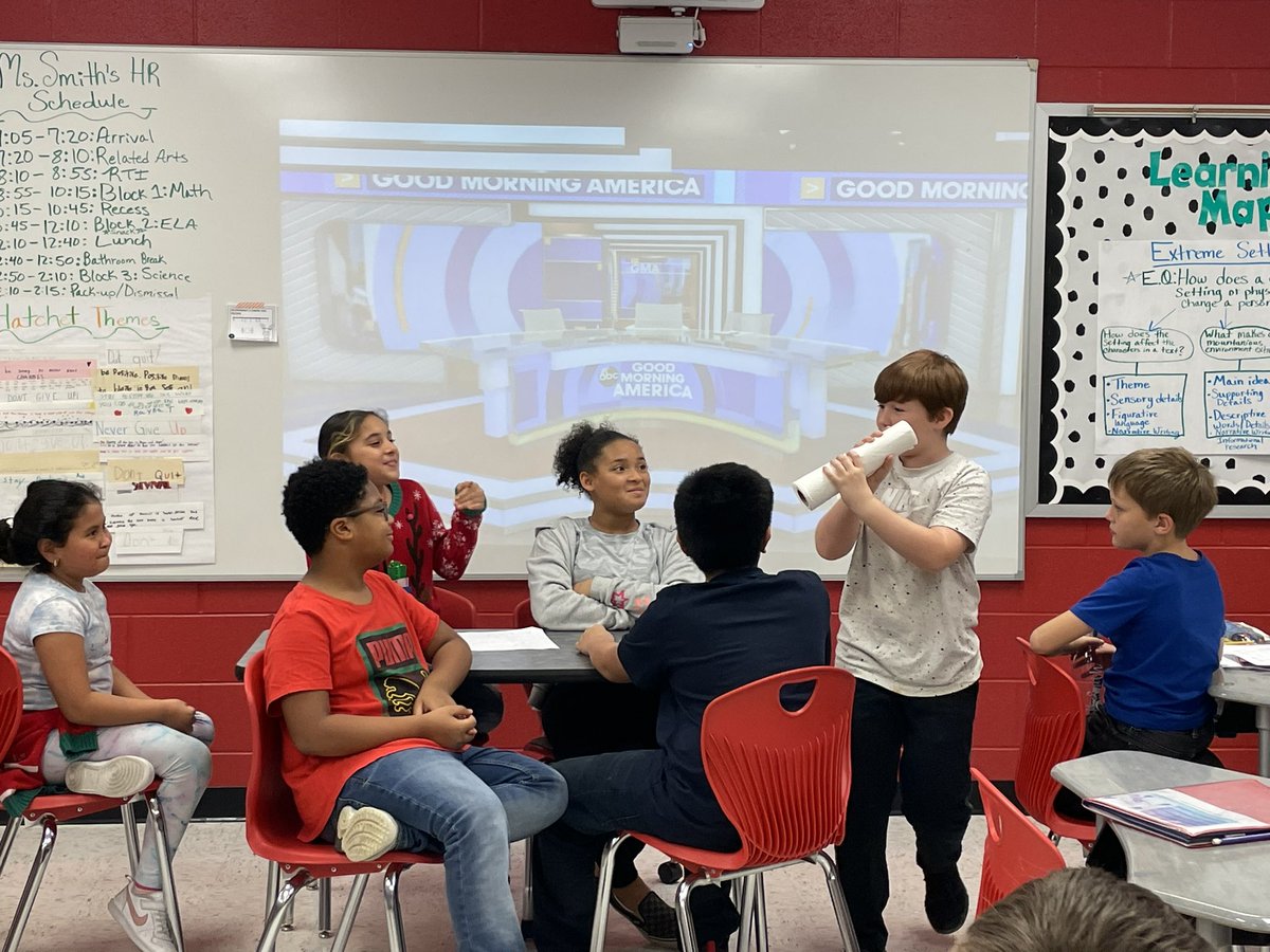 Wrapping up our study of Hatchet with identifying themes &amp; creating skits based on The River! As always, completely blown away by their creativity! <a href="/WitWisdomELA/">Wit & Wisdom English</a> #SumnerAchieves