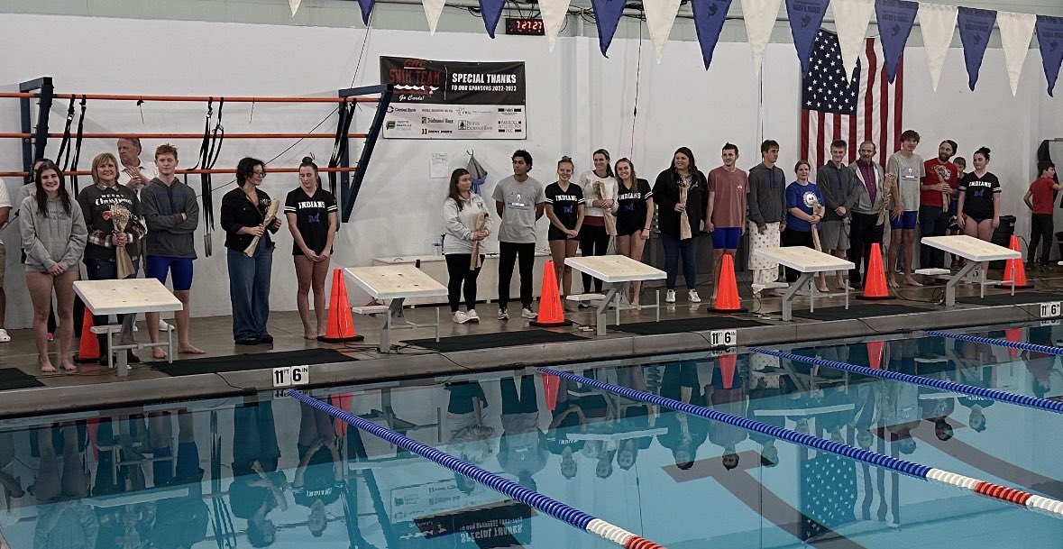 MoCoHSAthletics's tweet photo. What a great turnout for tonight’s swim meet!  The senior swimmers took time to honor those educators who had a impact on their lives during tonight’s educator appreciation! https://t.co/4YfhdxCb6e