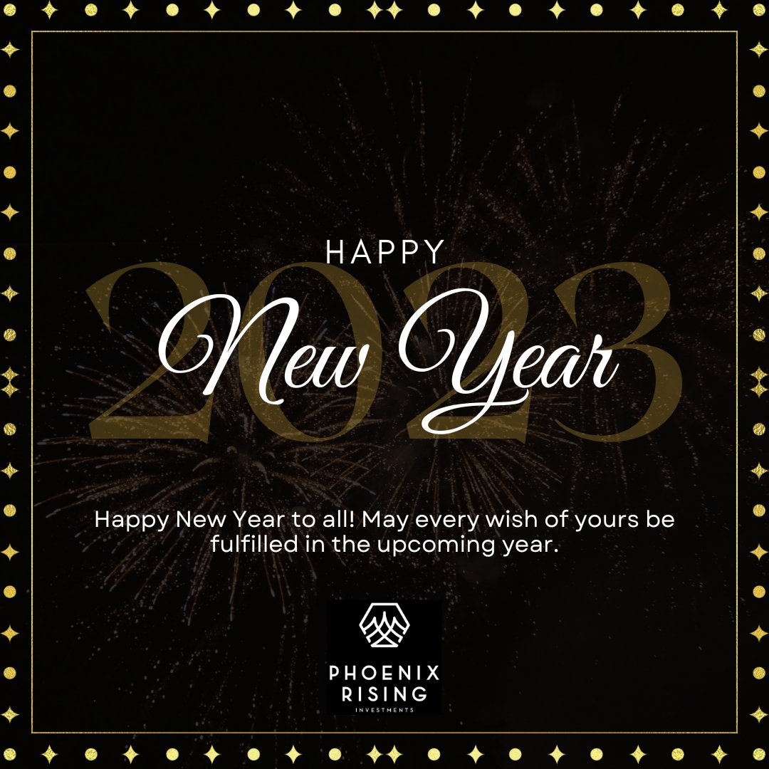 PRI_LLC's tweet photo. Cheers to 2023! Happy New Year from Phoenix Rising Investments. https://t.co/l5pfZRFgdS