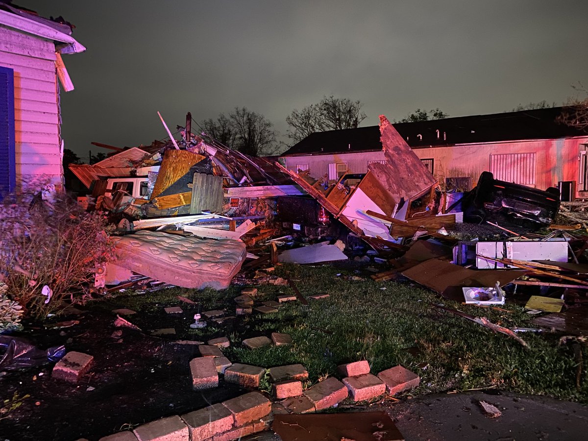 12/14/2022.  Tornado Touchdown.  Gen Meyer &amp; Tita St.  Photos by Chief C Mickal, NOFD Photo Unit.