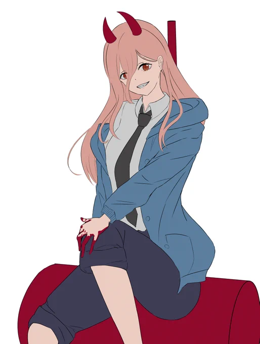 WIP パワーちゃん描いてます 