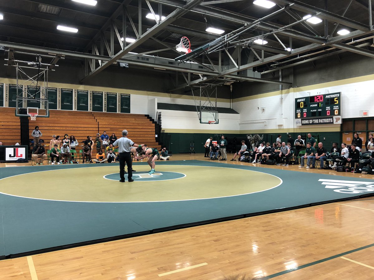 #LiveOnLocation from Pinecrest again tonight for a Sandhills Athletic Conference wrestling tie-meet. Richmond, Lee County and Hoke are here also.
