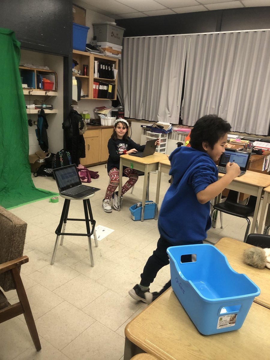 clancy_bryan's tweet photo. We received computers for our learning commons on Monday.  Thanks @dsbn Tonight my friends were already compatible with flipping them as a camera on @canva to create our snow globes.  Thanks @ValleyWayDSBN and Effie-Lu, Saria, Stella, Olivia, Daphne, Berlynn and John. #techbeasts https://t.co/ME2BDSy6UN