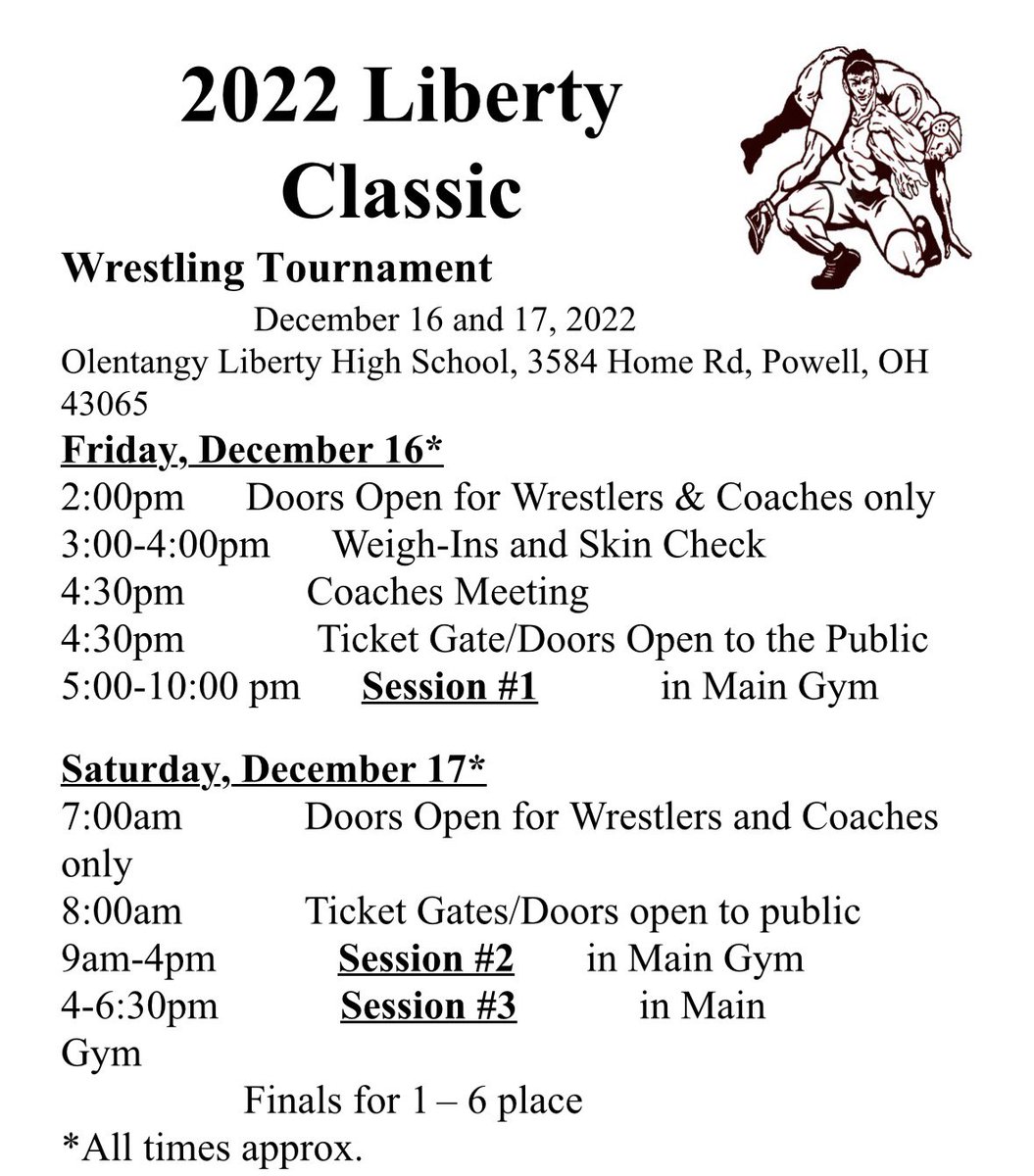Tentative schedule of events for this weekend’s Liberty Classic 🗽 #Patriots