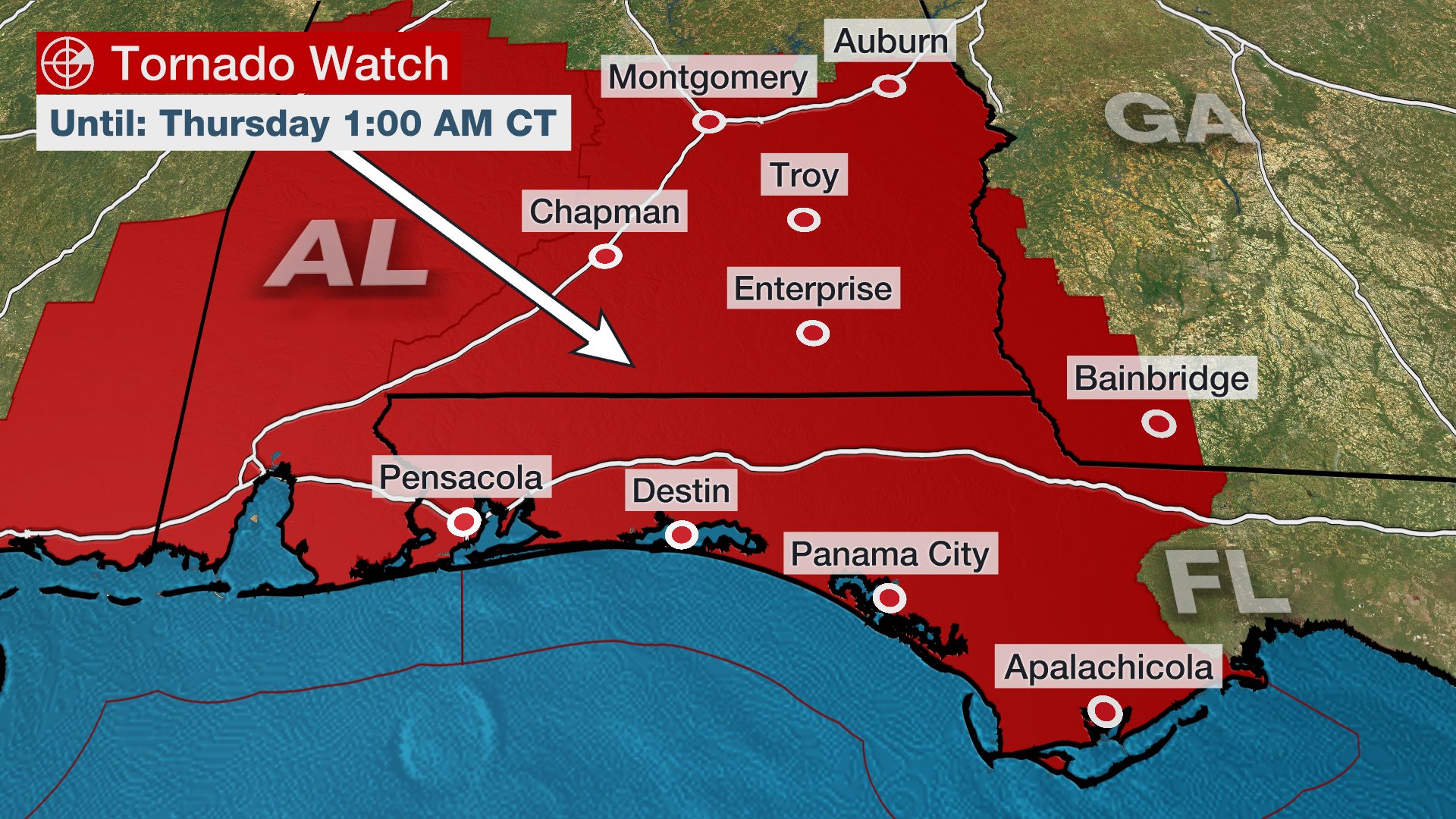 The weather channel on twitter a tornado watch has been issued for