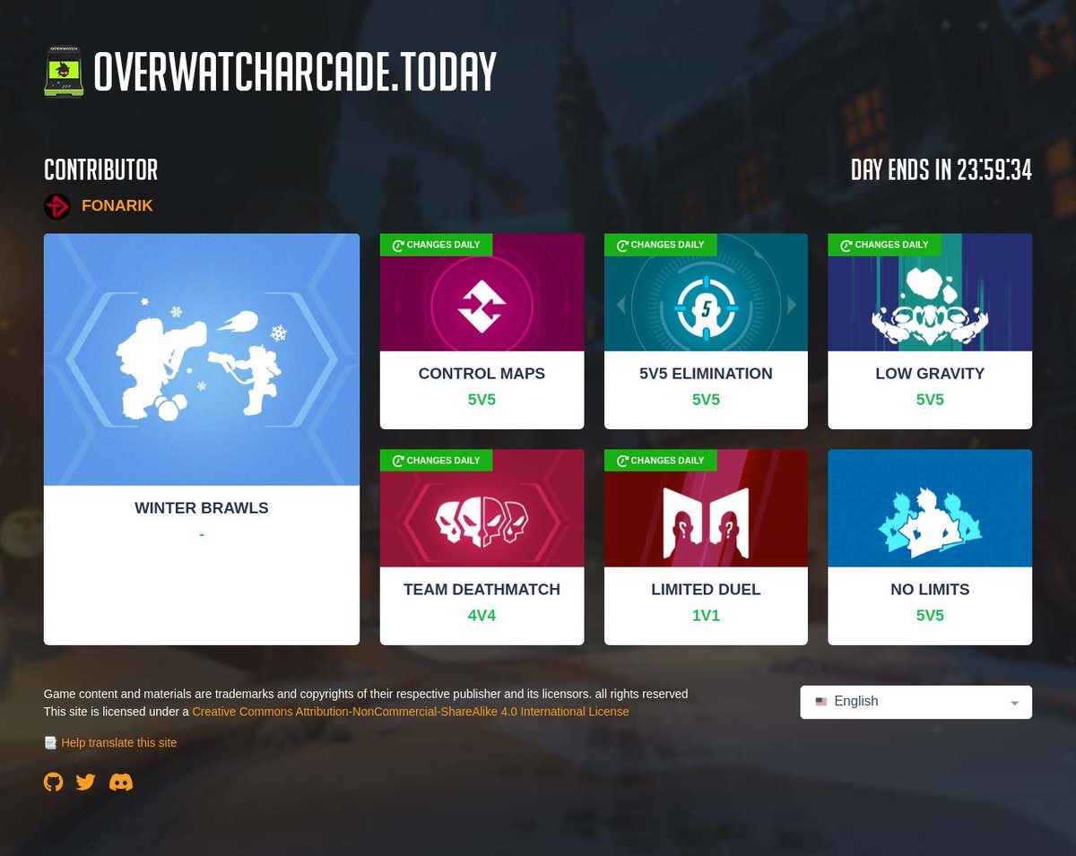 Daily Overwatch arcade modes tweet media