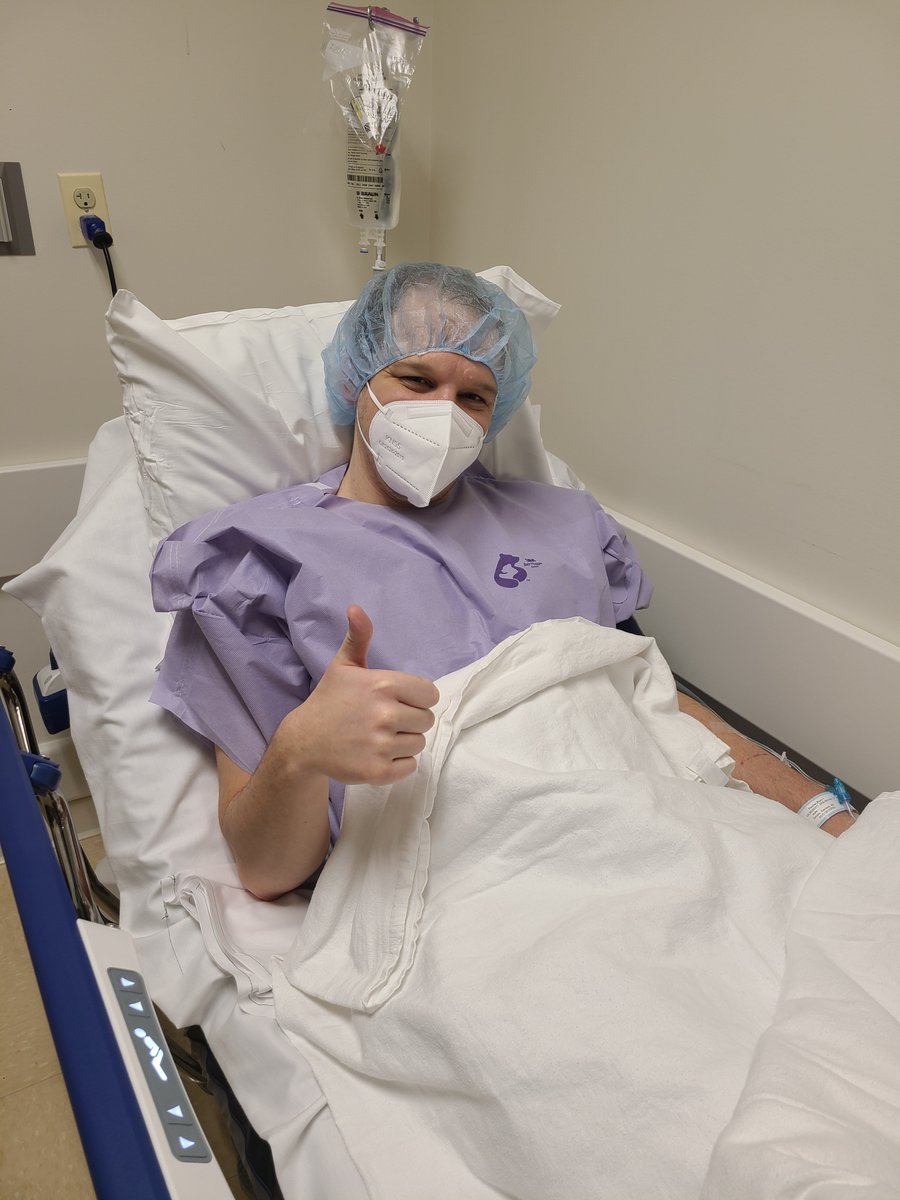 Huge milestone yesterday as I got my chemo port removed. Still vigilant and still a lot to process but I'm so grateful to be here. Thank you to everyone for your support. Special shoutout to my amazing wife for taking care of me AND getting me post surgery donuts.